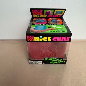 Nee Doh Nice Cube. Pink Viral Super Solid Squish Toy